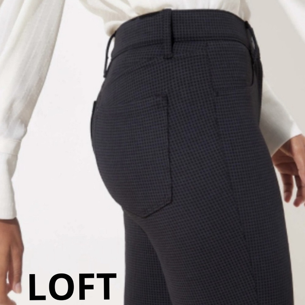 NWT LOFT Ponte Legging Pants Black Grey 6